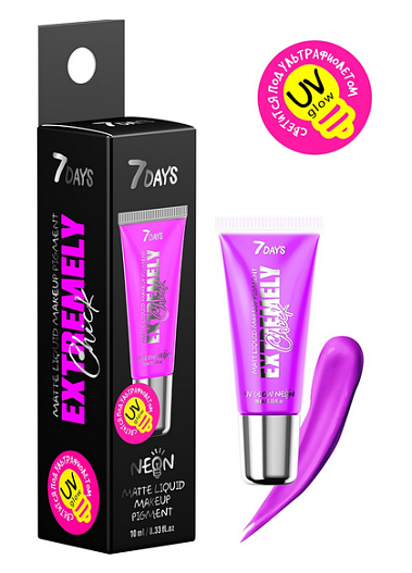 Жидкий матовый пигмент для макияжа Extremely Chick, 7DAYS