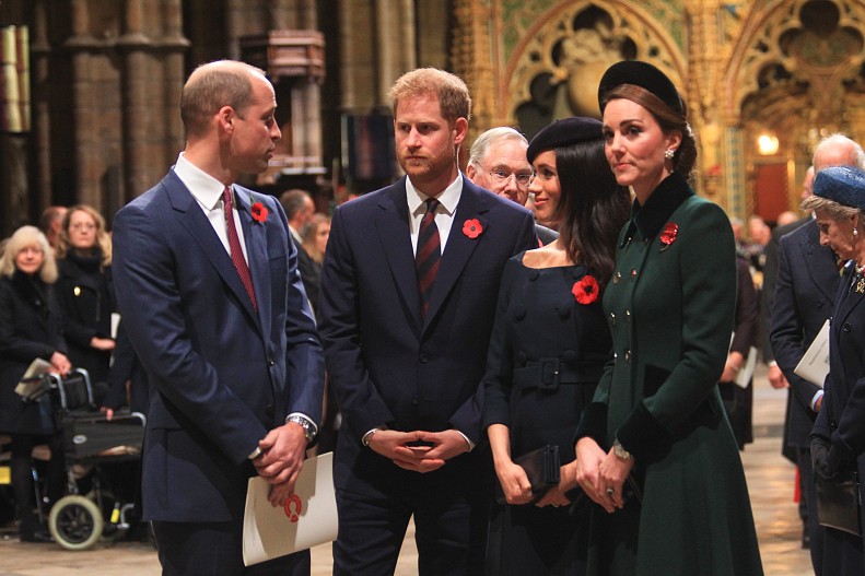 Принц Уильям, принц Гарри, Меган Маркл, Кейт Миддлтон