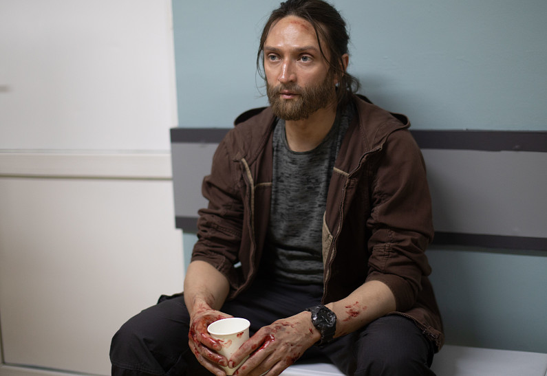 Юрий Чурсин на съемках многосерийного фильма «Русская жена»