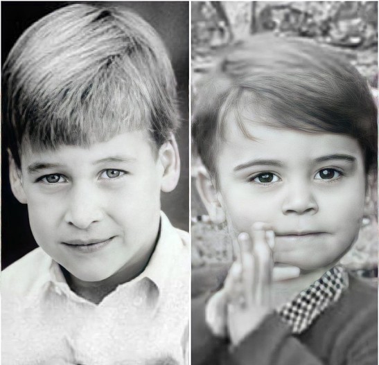 Сравнение схожести принца Уильяма и принца Джорджа