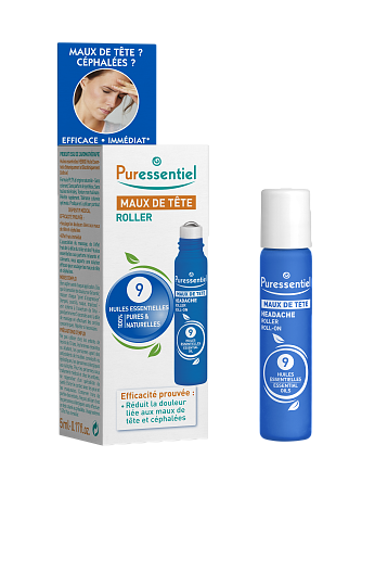 Роллер «Успокаивающий для снятия напряжения и облегчения стресса» 9 эфирных масел, Puressentiel