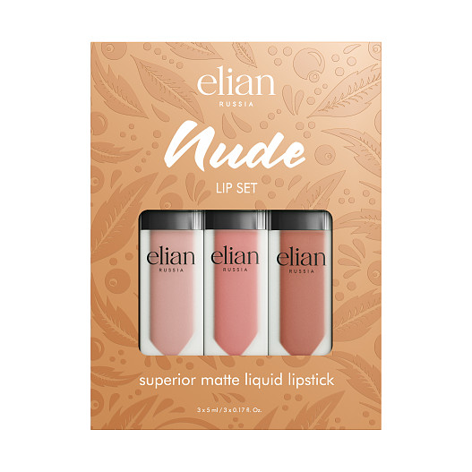 Набор матовых помад Nude Lip Set, Elian
