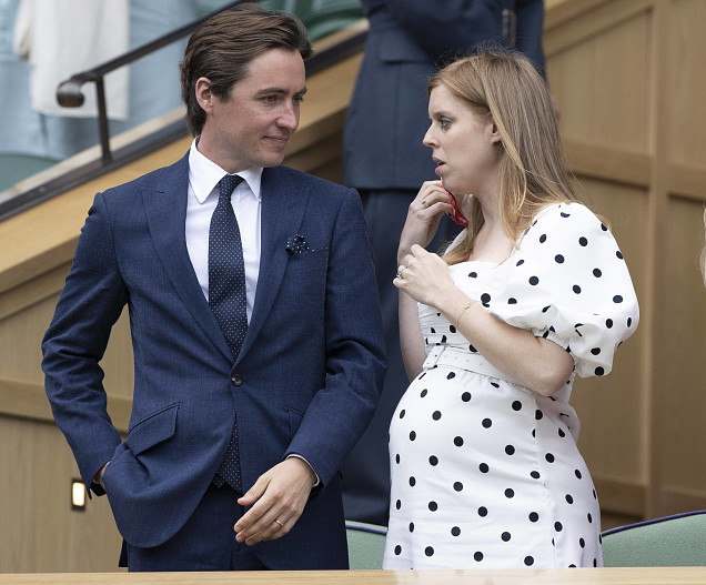 Эдоардо Мапелли Моцци и беременная принцесса Беатрис