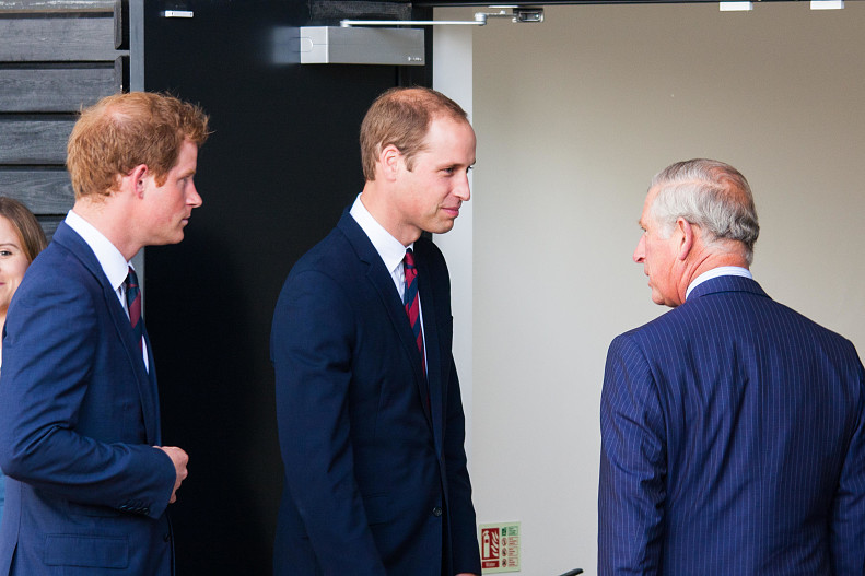 Принц Гарри, принц Уильям и принц Чарльз