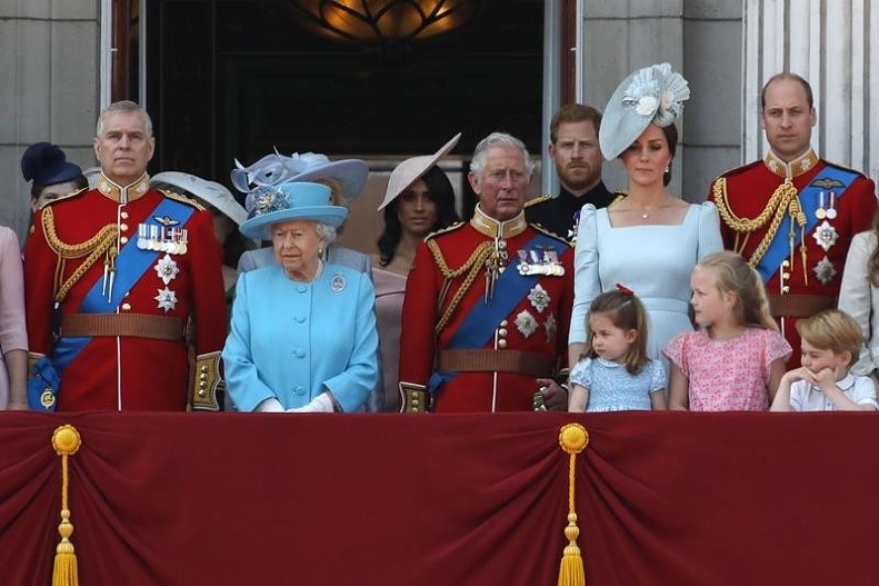 Королевская семья во время парада Trooping the Colour