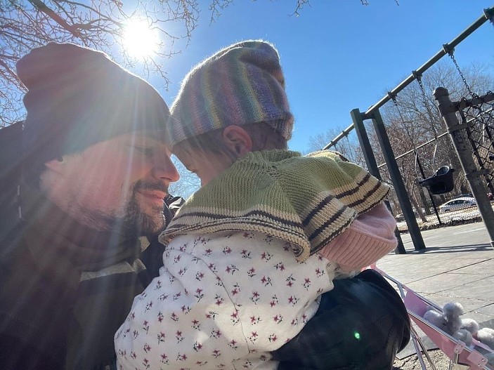 Данила Козловский с дочерью Одой Валентиной