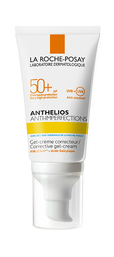 Солнцезащитный гель-крем для жирной, проблемной и склонной к акне кожи лица Anthelios SPF 50+, La Roche-Posay