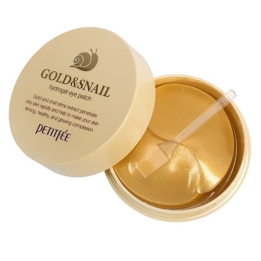 Патчи для кожи вокруг глаз с муцином улитки и золотом Aronyx