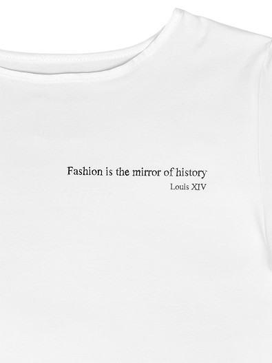 Белая футболка VintageDream x ОРБИ «Fashion is the mirror of history»