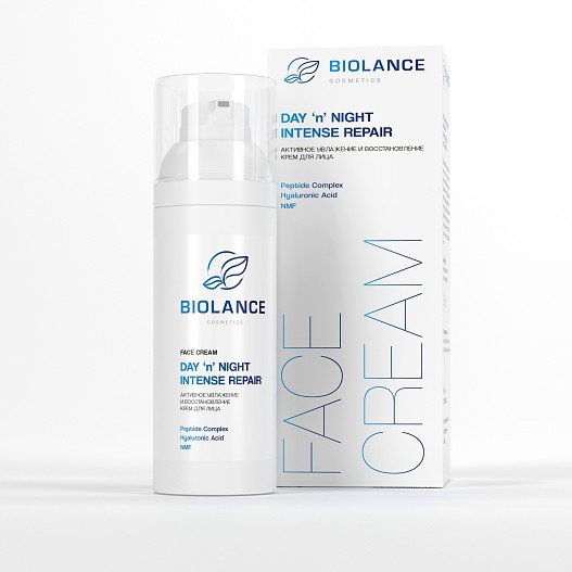 Антивозрастной пептидный крем для лица Day n Night Активное Увлажнение и Восстановление, Biolance