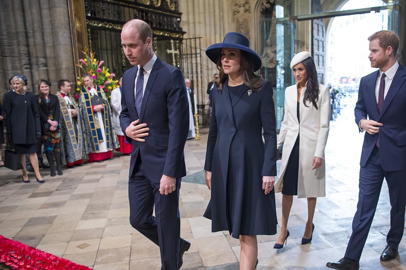 Принц Уильям, Кейт Миддлтон, Меган Маркл и принц Гарри