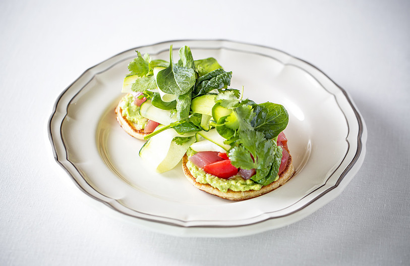 Оладьи с тунцом из цукини