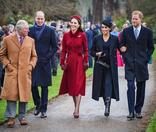 Принц Чарльз, принц Уильям, Кейт Миддлтон, Меган Маркл и принца Гарри
