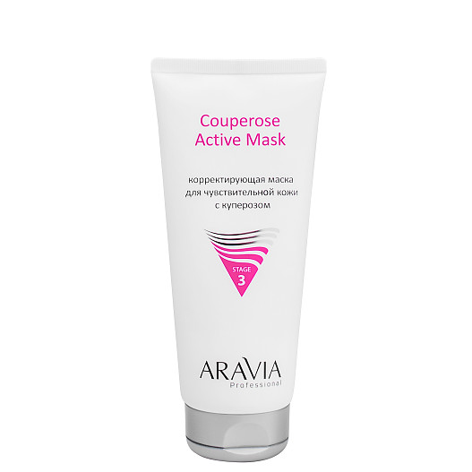 Корретирующая маска для чувствительной кожи с куперозом Couperose Active Mask, Aravia Professional