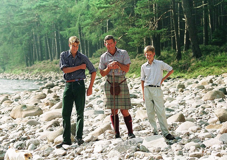 Принц Уильям, принц Чарльз и принц Гарри