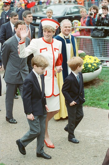 Принцесса Диана, принц Уильям и принц Гарри