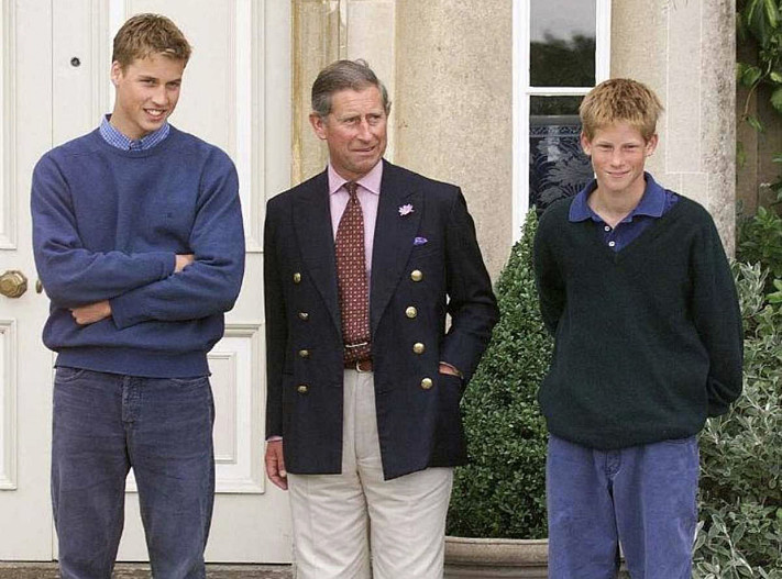 Принц Уильям, Карл III и принц Гарри