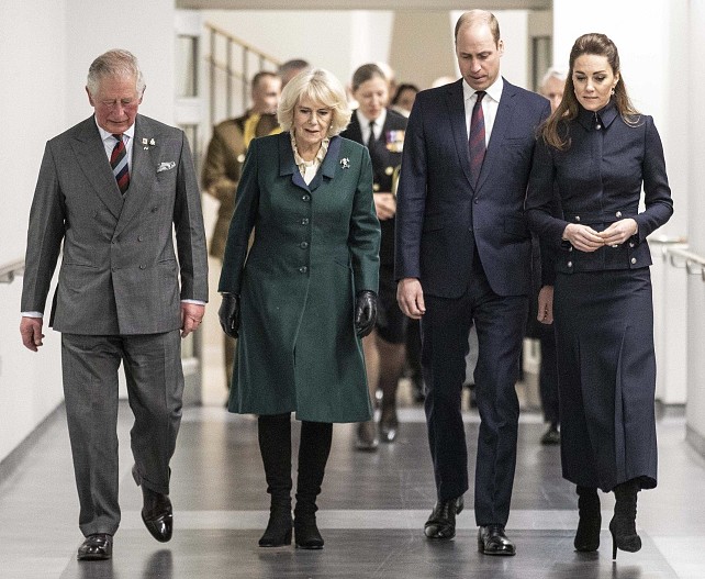 Карл III, королева-консорт Камилла, принц Уильям, Кейт Миддлтон