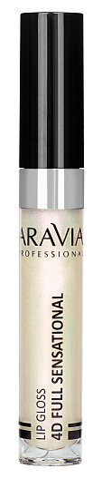 Блеск плампер для губ с охлаждающим эффектом 4D Full Sensational, оттенок 03 перламутровый, Aravia Professional