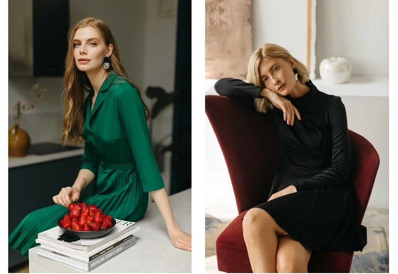 She knows: она знает, какие платья ей подходят