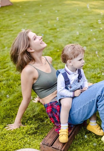 Лиза Арзамасова с сыном