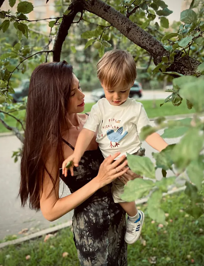 Диана Пожарская с сыном