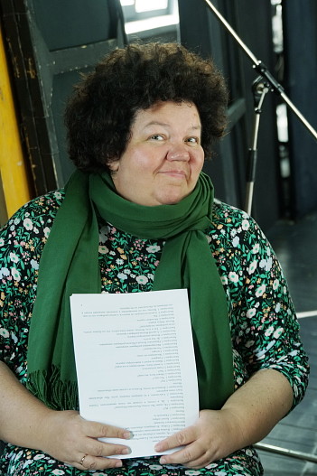 Мария Сокова на репетиции спектакля «Занавес»