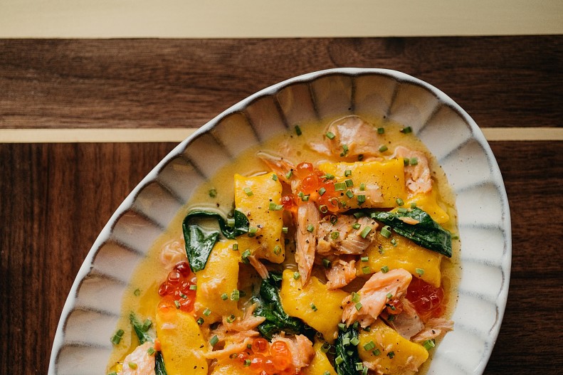 Ньокки с карельской форелью