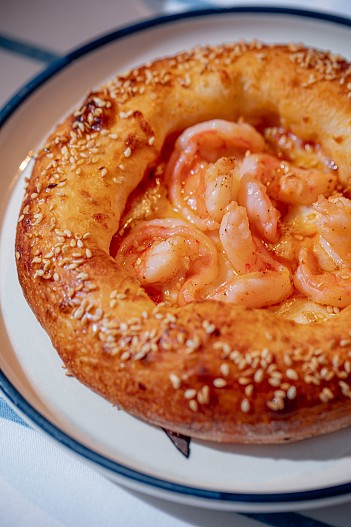 Лепешка с креветками