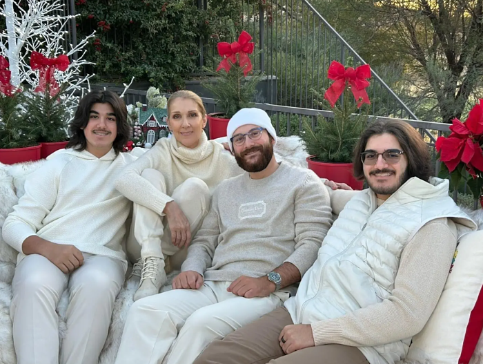 Селин Дион с сыновьями