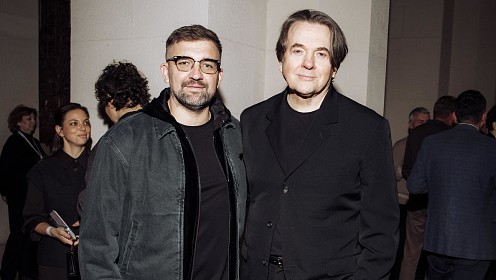 Константин Эрнст, Баста, Катя IOWA, Владимир Познер на открытии выставки «Марк Шагал. Радость земного притяжения»