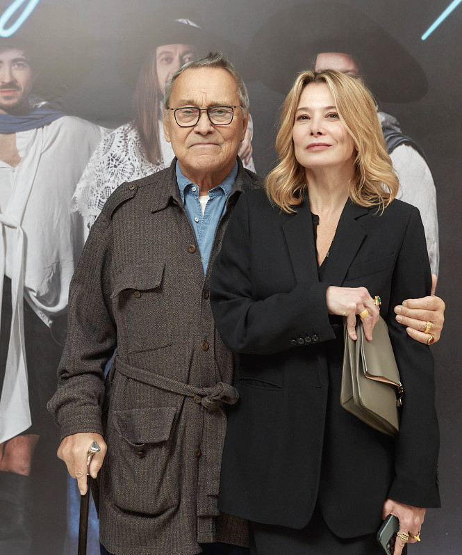 Юлия Высоцкая, Андрей Кончаловский, Екатерина Гусева на премьере спектакля «Три мушкетера»