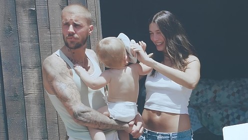 Лицо маленького сына Джастина и Хейли Бибер впервые попало в объективы папарацци