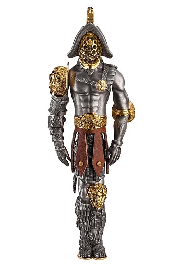 Ручка Montegrappa Gladiator, серебро, вермей, кожа, золотое перо