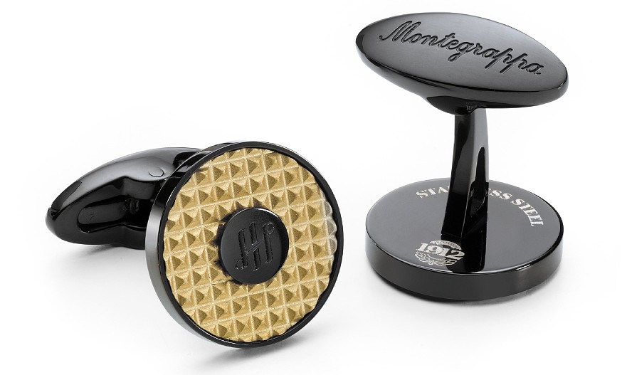 Запонки Montegrappa Classico, сталь, IP-покрытие