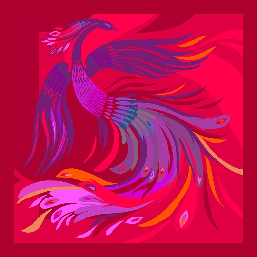 Шелковый платок «Феникс», Культура Дома