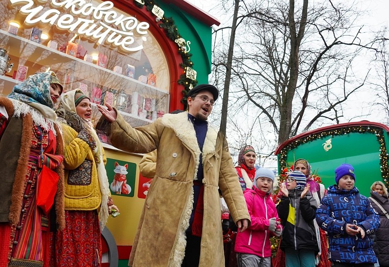 Зимние гуляния на Тверском бульваре