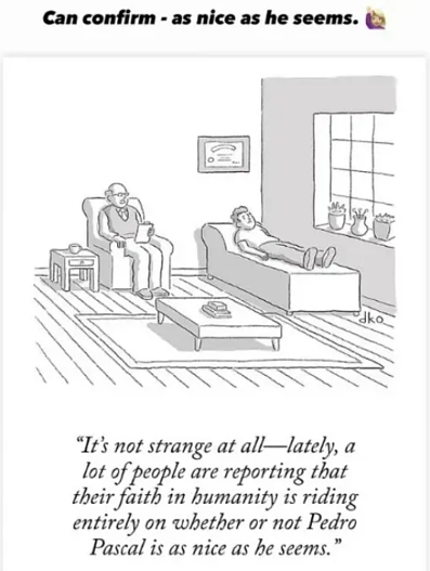 Дженнифер Энистон поздравила Педро Паскаля