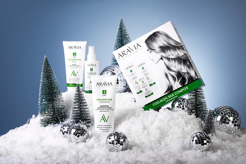 Aravia Laboratories Набор для ухода за волосами и кожей головы Collagen Silk Complex
