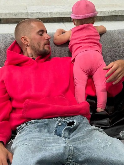 Джастин Бибер с сыном