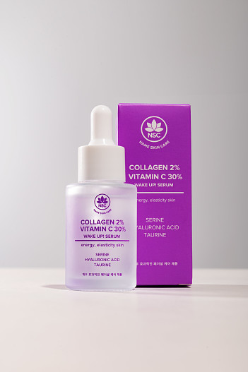 Тонизирующая сыворотка для лица Collagen 2% + Vitamin C 30%, Name Skin Care