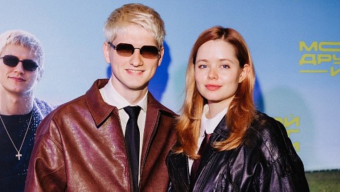Кай Гетц, Святослав Рогожан и Мила Ершова на светской премьере «Мой друг — ИИ»