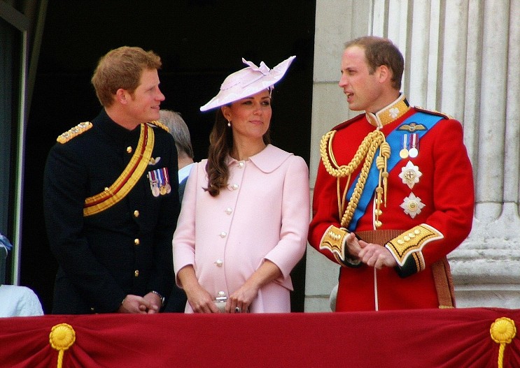 Принц Гарри, Кейт Миддлтон и принц Уильям