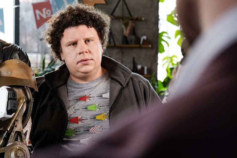 Евгений Кулик на съемках&nbsp;скетчкома «Осторожно, Кулик!»