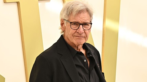 83-летнего Харрисона Форда застали за страстными поцелуями у трапа самолета