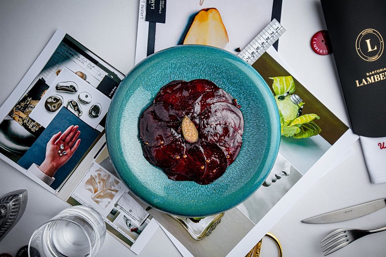 Винегрет с авокадо и зернистой горчицей