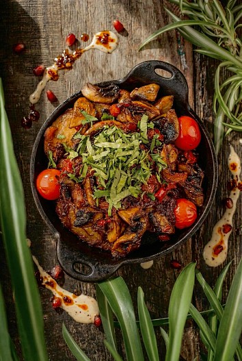 Оджахури с грибами