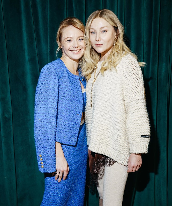 Карина Разумовская, Ольга Медынич, Мари Краймбрери и Дмитрий Чеботарёв на премьере фильма «К себе нежно»