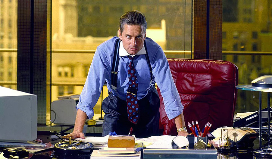 Майкл Дуглас в фильме «Уолл-стрит»