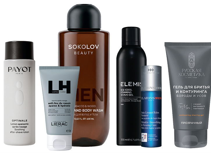 Успокаивающий лосьон после бритья Optimale Lotion Apaisante Apres-Rasage, Payot. Успокаивающий  бальзам после бритья Lierac Homme. Мужской парфюмированный гель для волос и тела Tobacco &...
